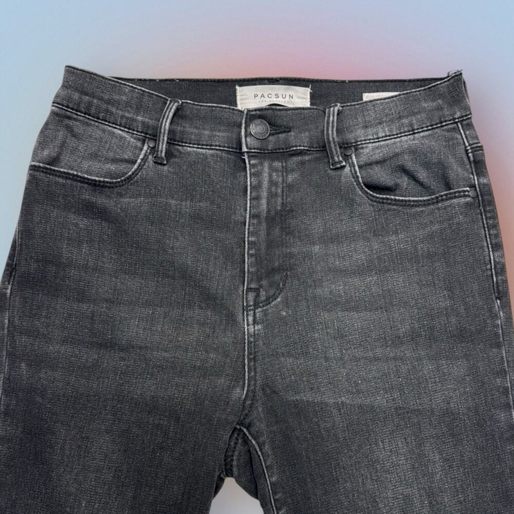 PACSUN Women’s 27 Black HIGH RISE ANKLE JEGGING Distressed Jeans